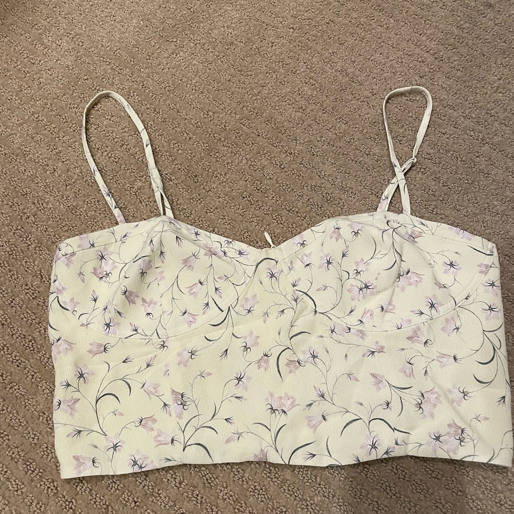 Aritzia Cream Crop Camisole Bustier